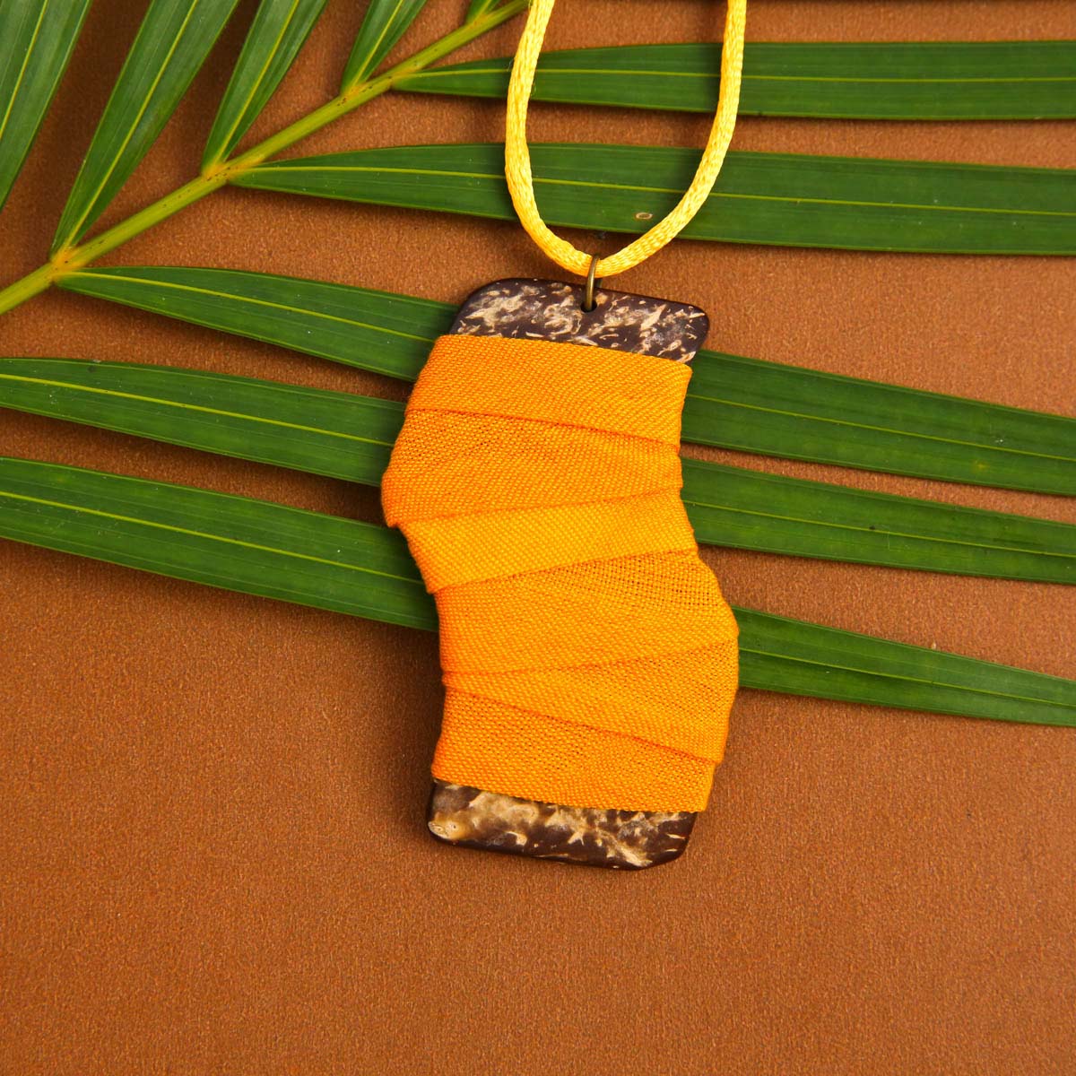 Mustard Handloom Necklace