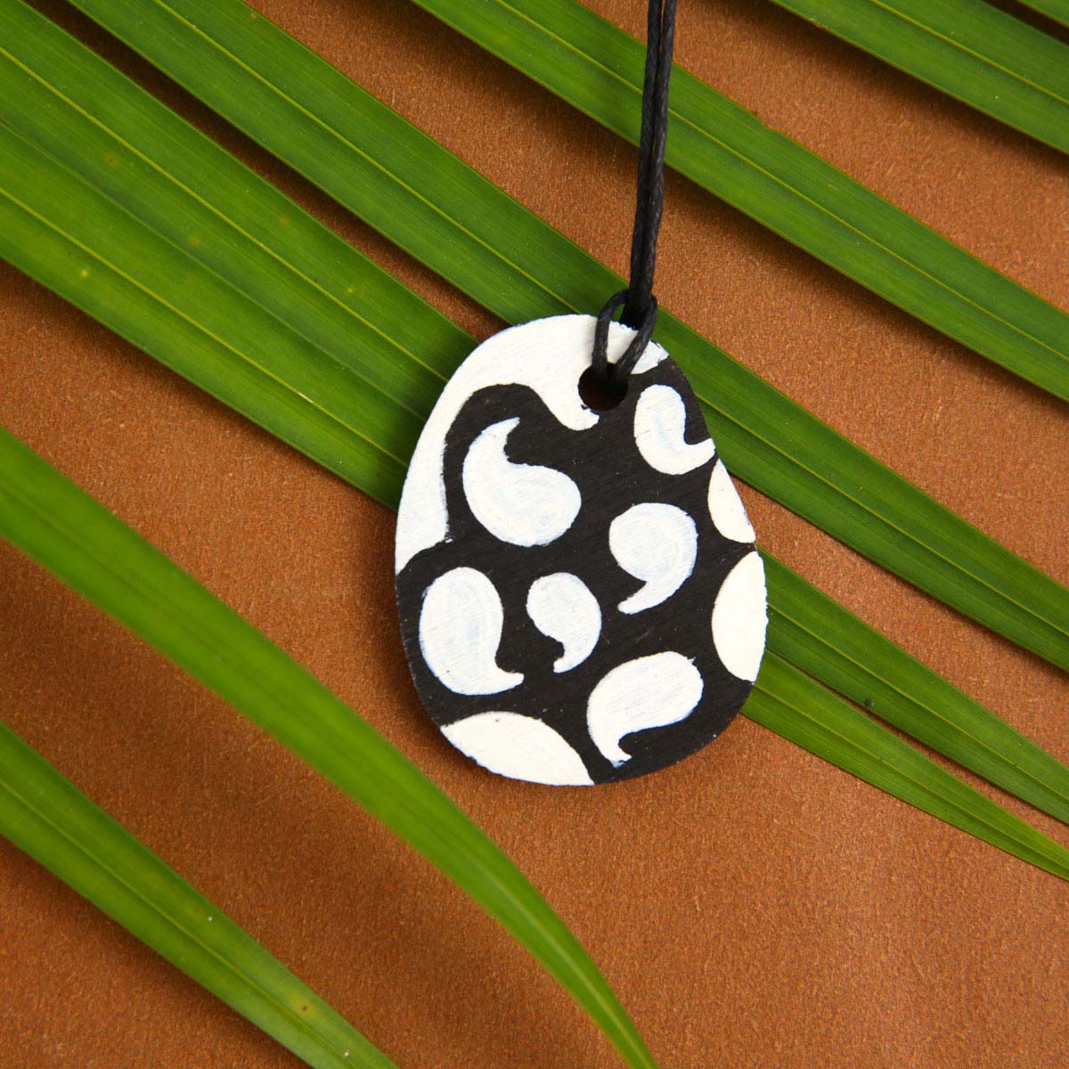 Yin Yang Wooden Necklace