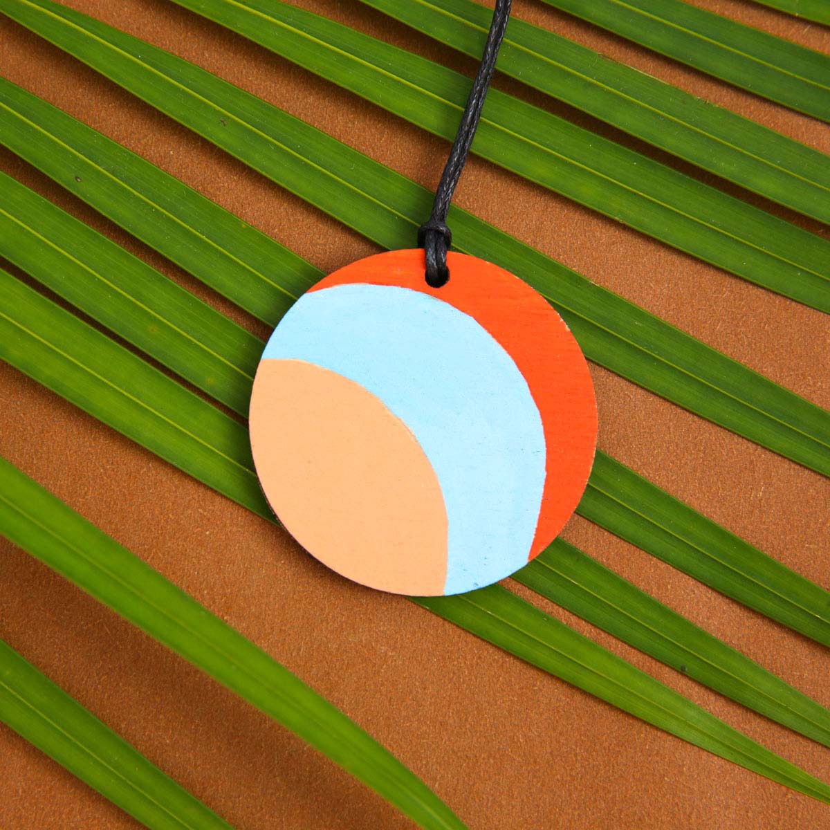 Coral Wooden Necklace