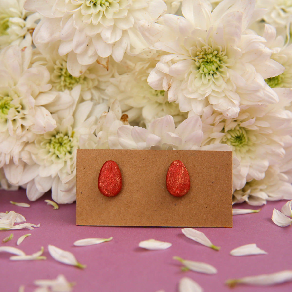 Oval Terracotta Earrings
