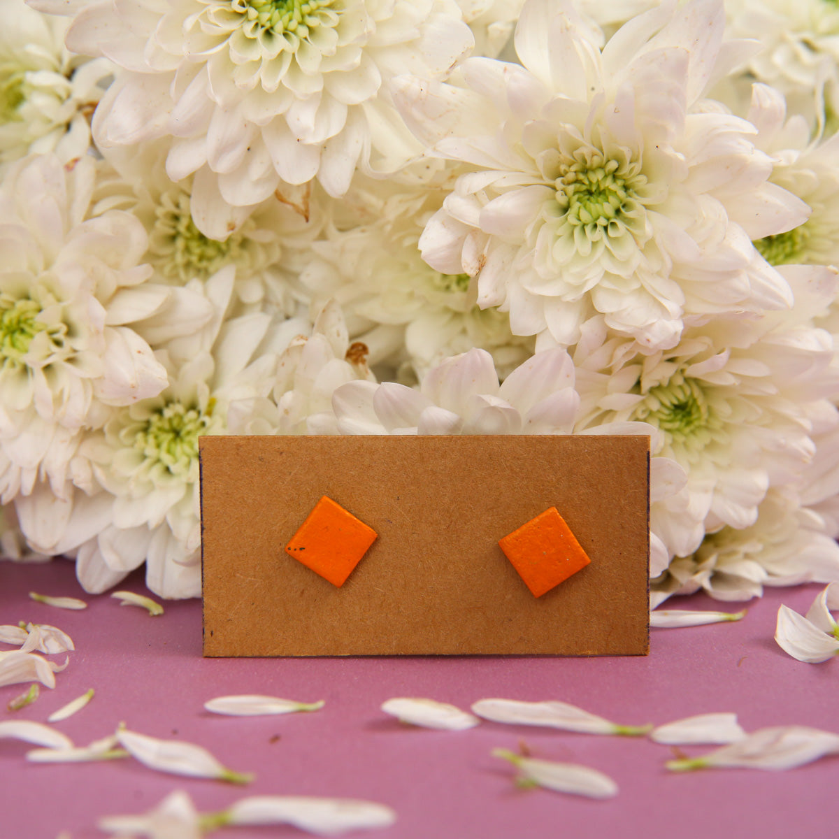 Square Terracotta Earrings