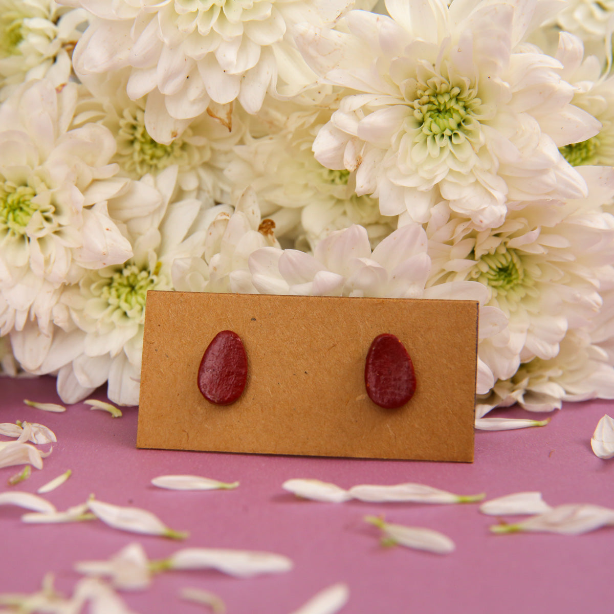 Oval Terracotta Earrings