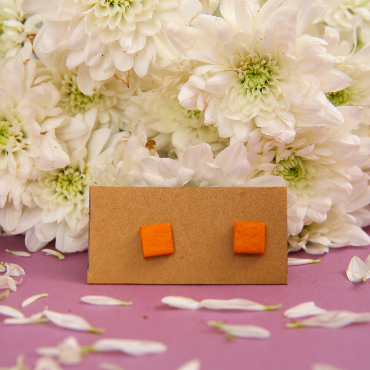 Square Terracotta Earrings