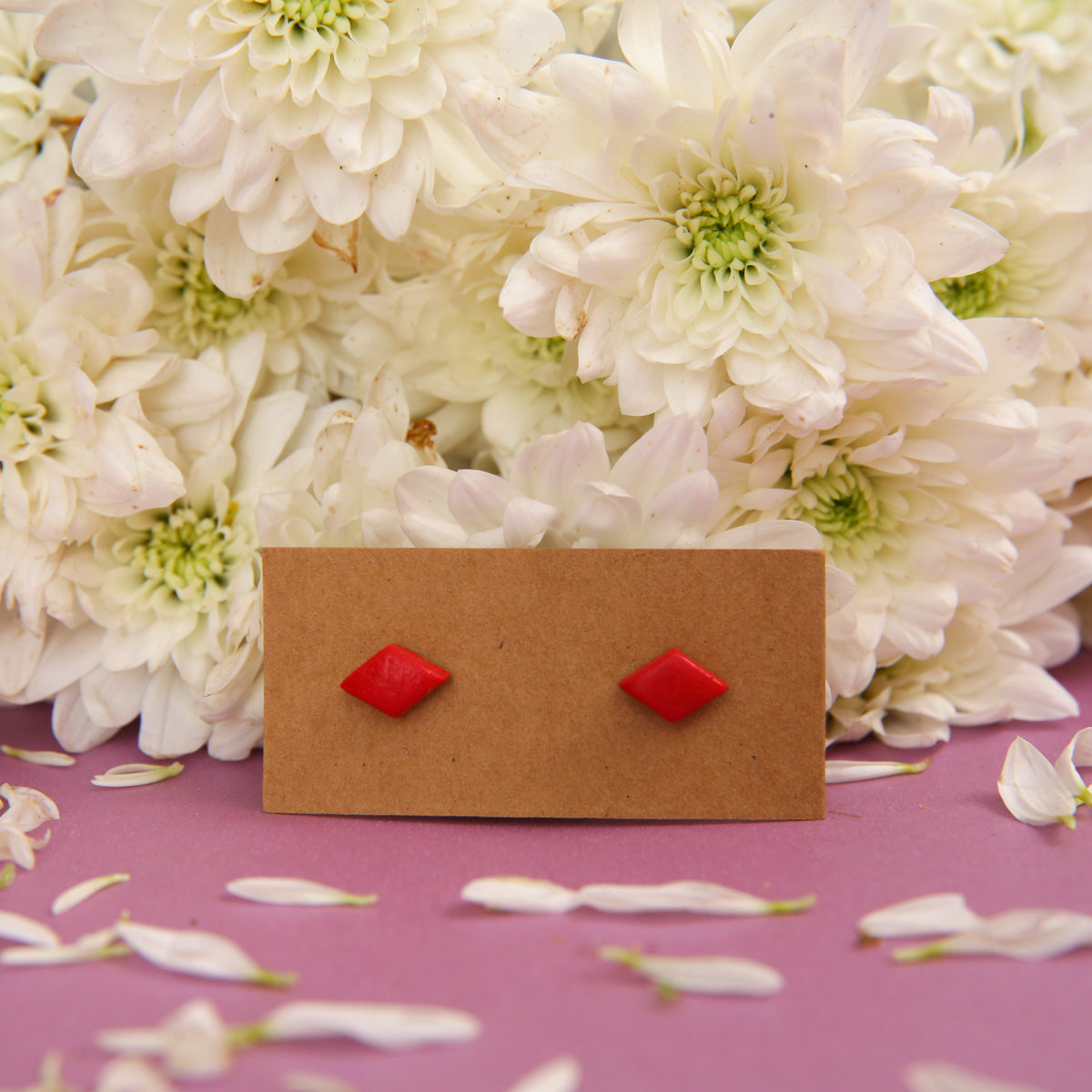 Diamond Terracotta Earrings