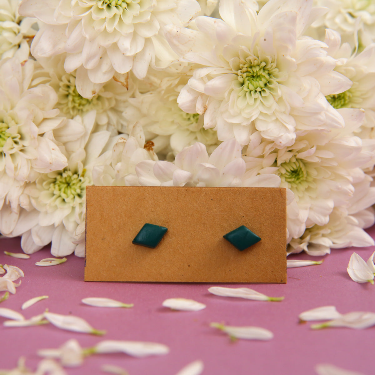 Diamond Terracotta Earrings