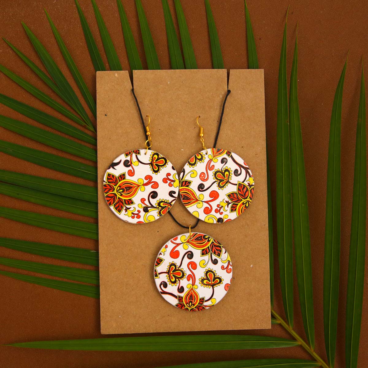 Floral Motif Paper Jewellery Set
