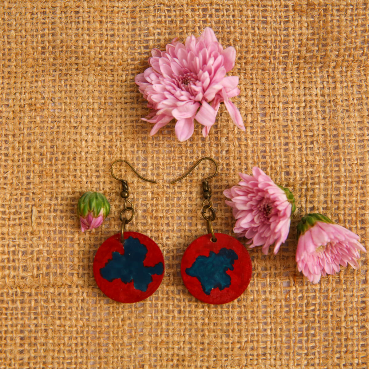 Crinkle Wooden Earrings