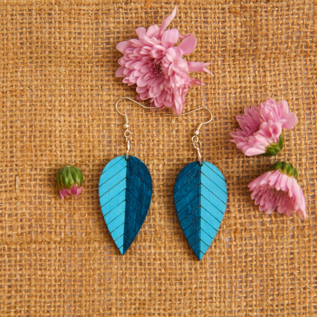 Two Toned Wooden Earrings