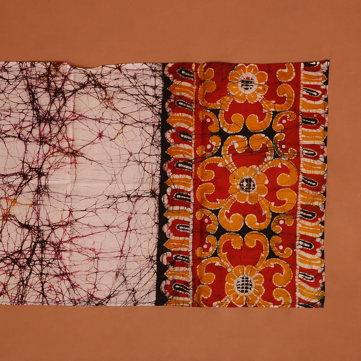 Two-toned Floral Batik Shawl