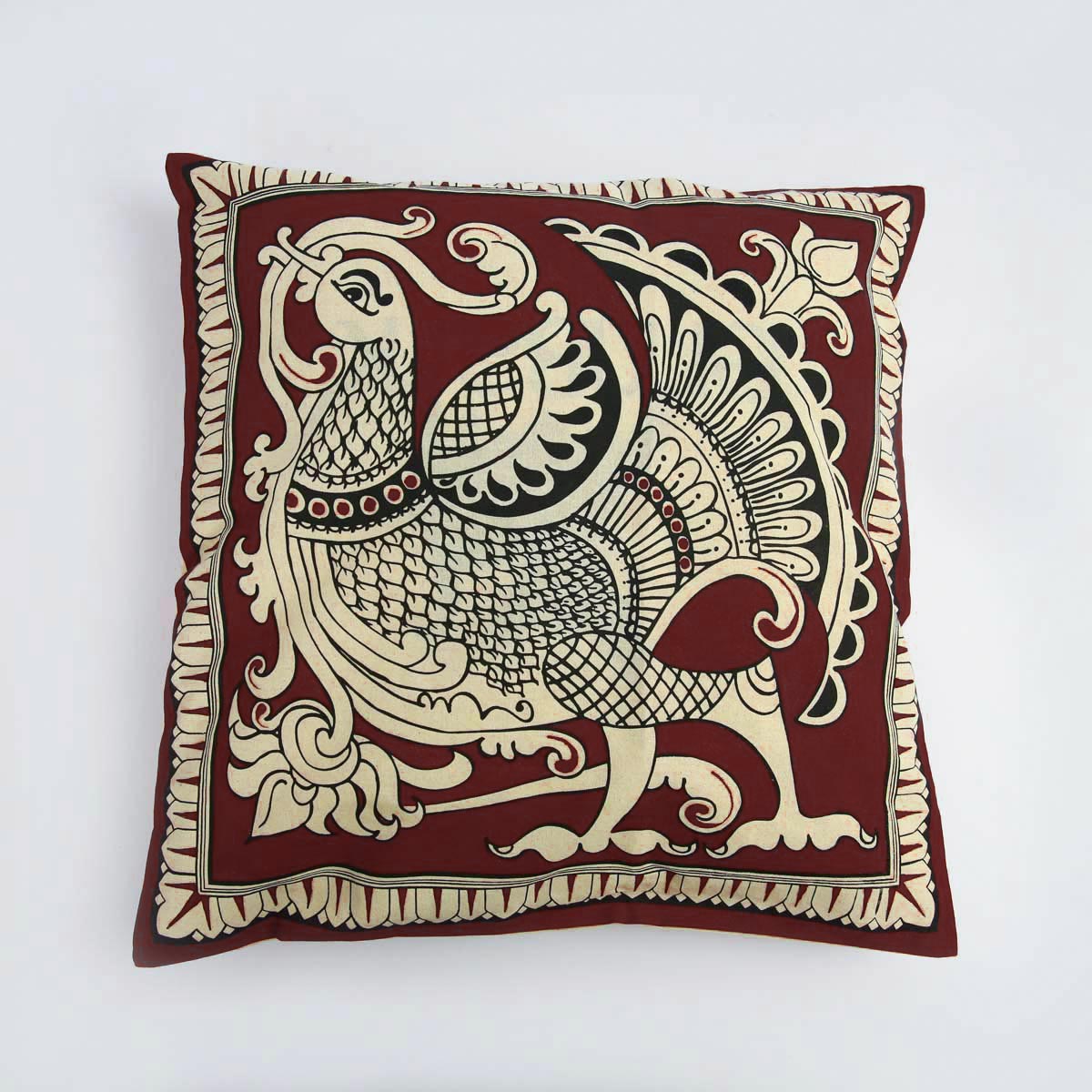 Brown Swan Cushion Cover