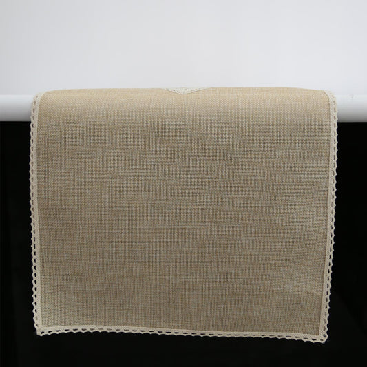 Beige Burlap Table Runner