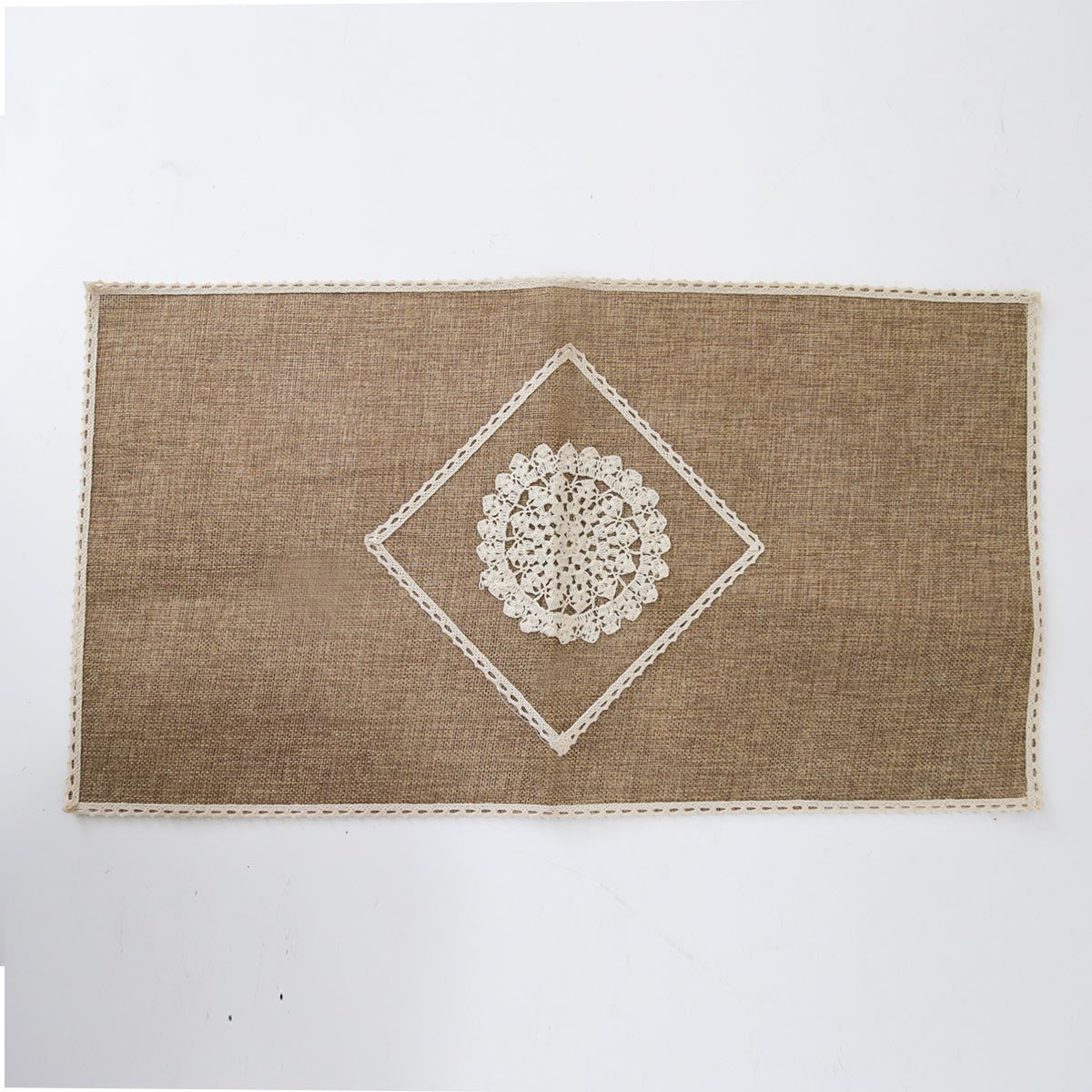Brown Burlap Table Runner