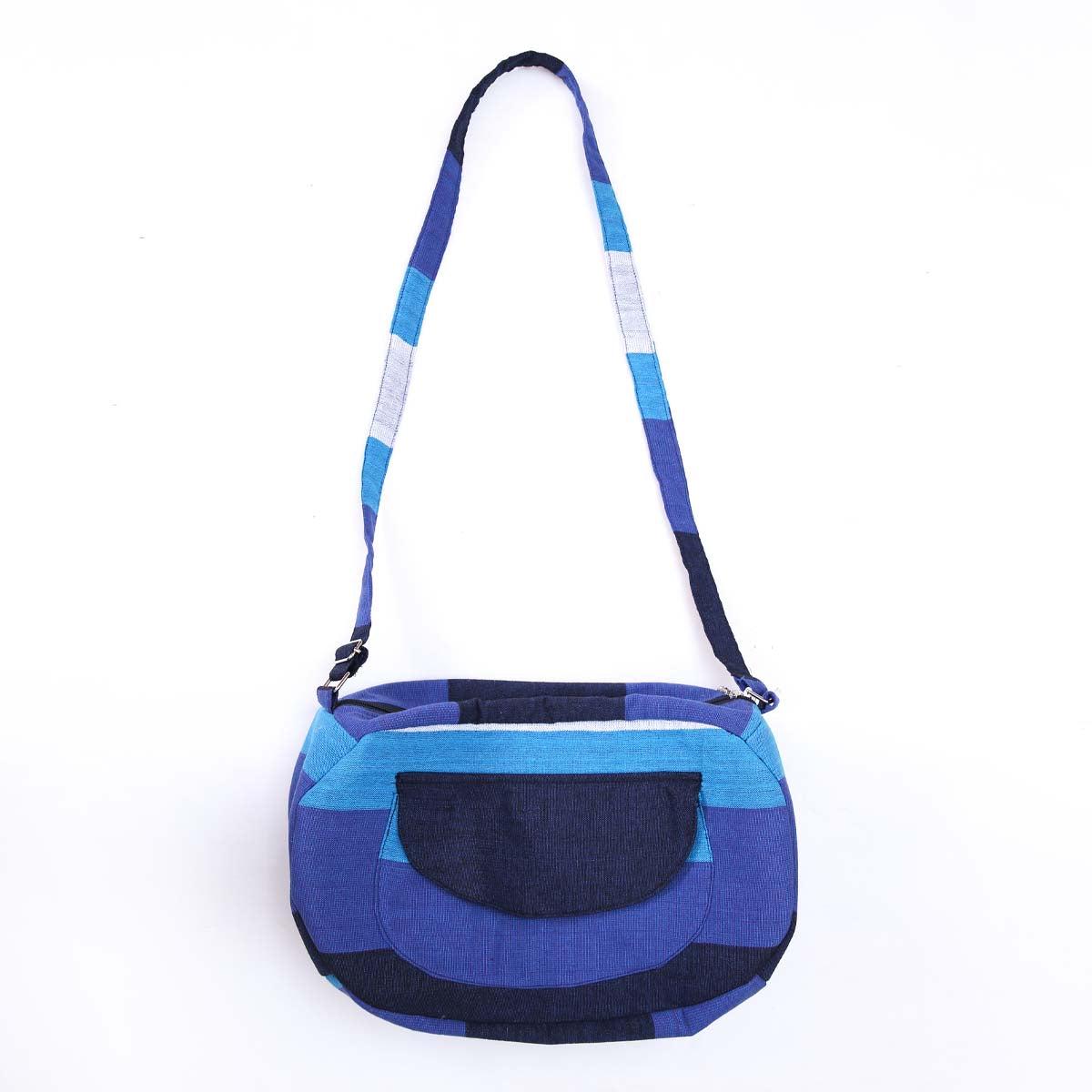 Shades Of Blue Handloom Shoulder Bag