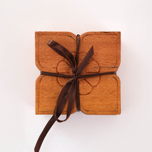 Vintage Floral Coaster Set