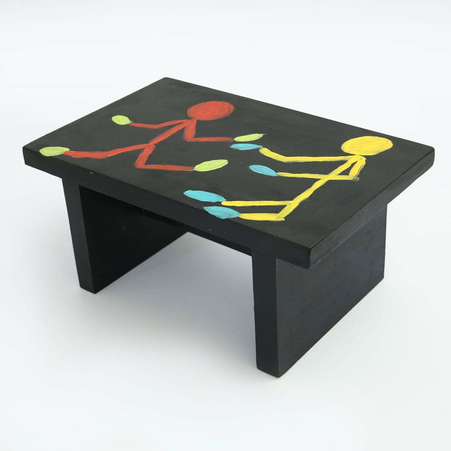 Stick Figure Wooden Stool