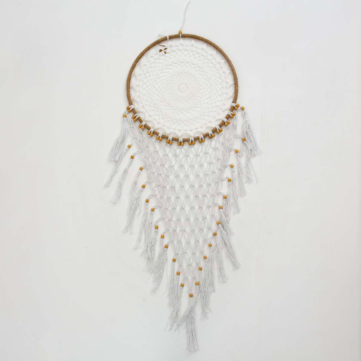 Snowy Macrame Dream Catcher