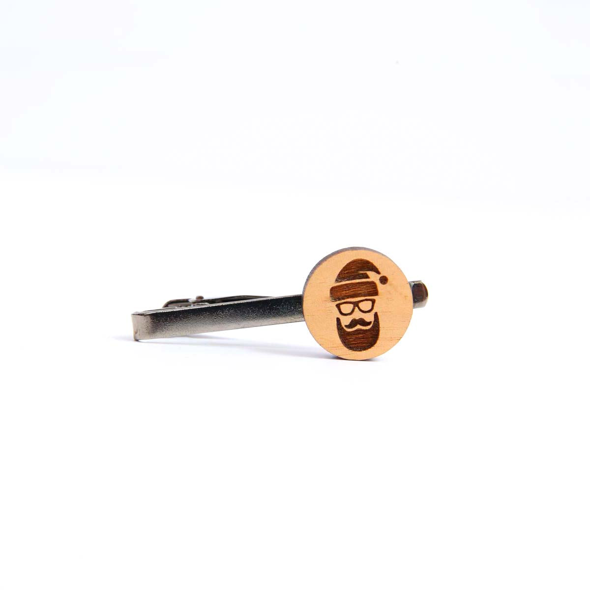 Cool Santa Wooden Tie Pin