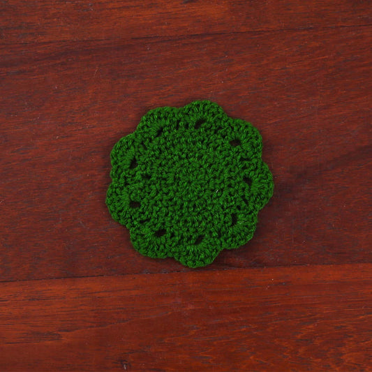 Emerald Crochet Coaster Set