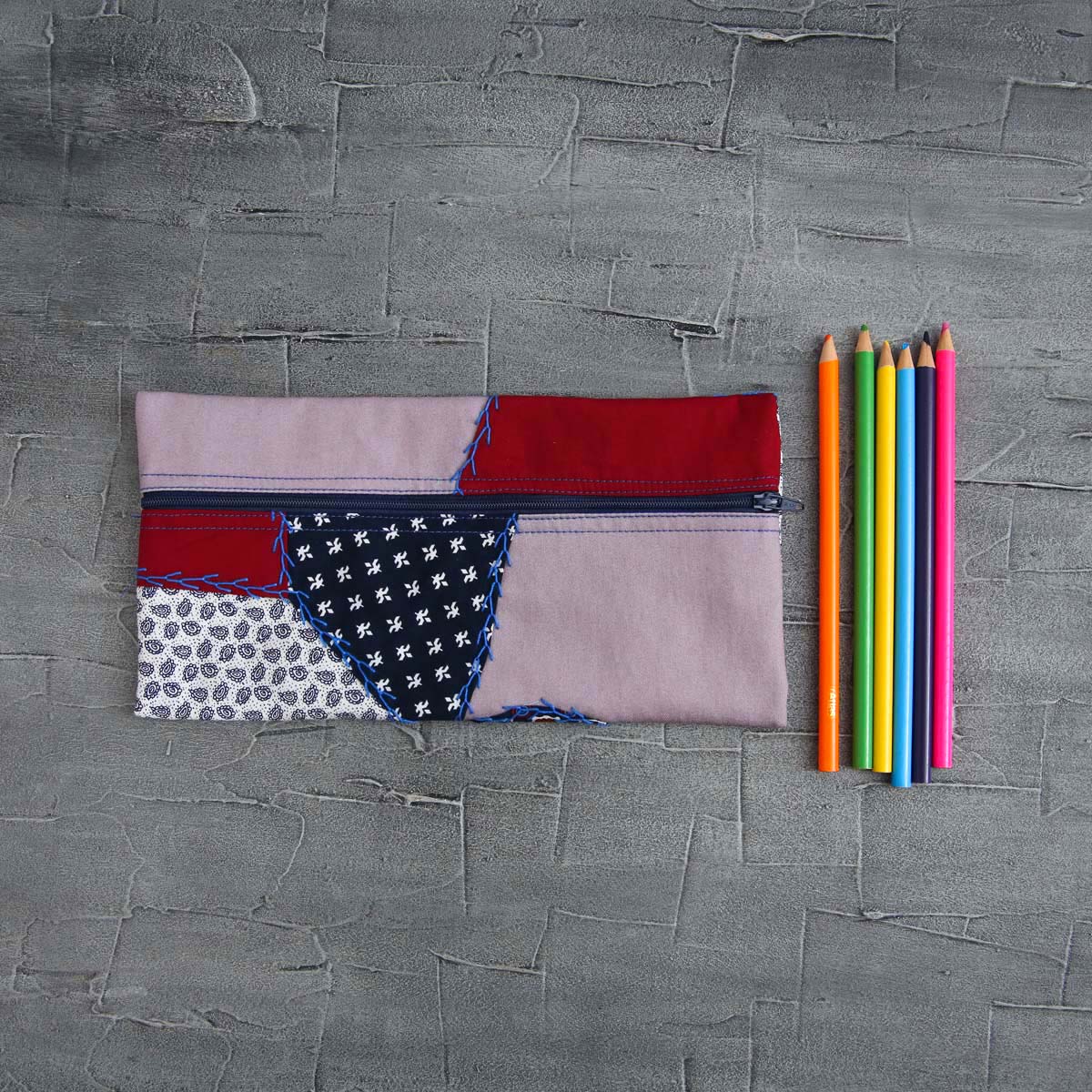 Patchwork Pencil Case