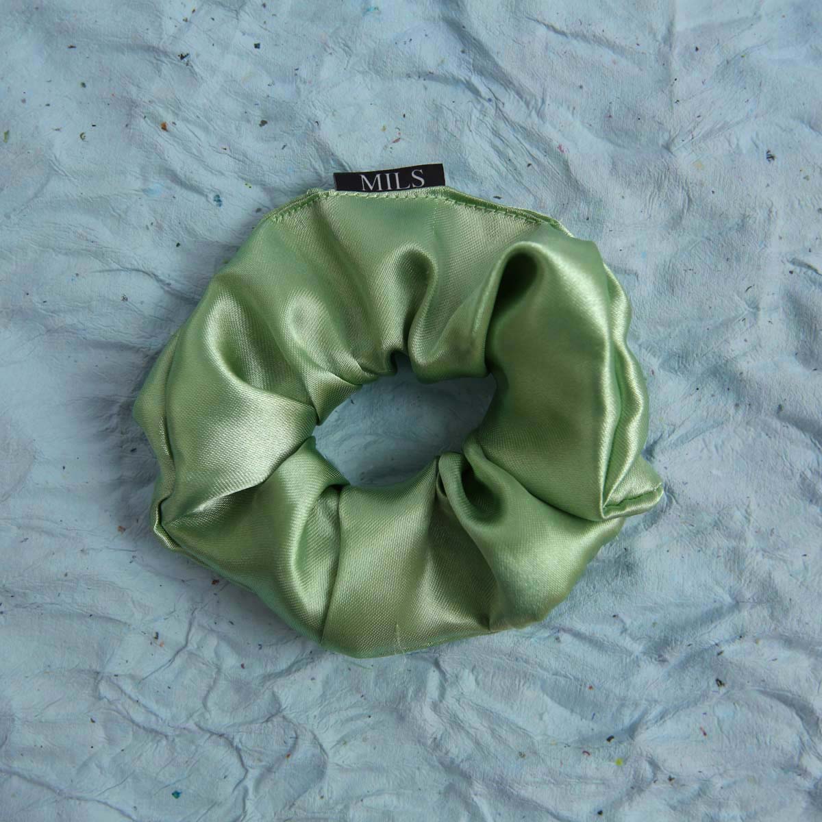Sage Satin Scrunchie