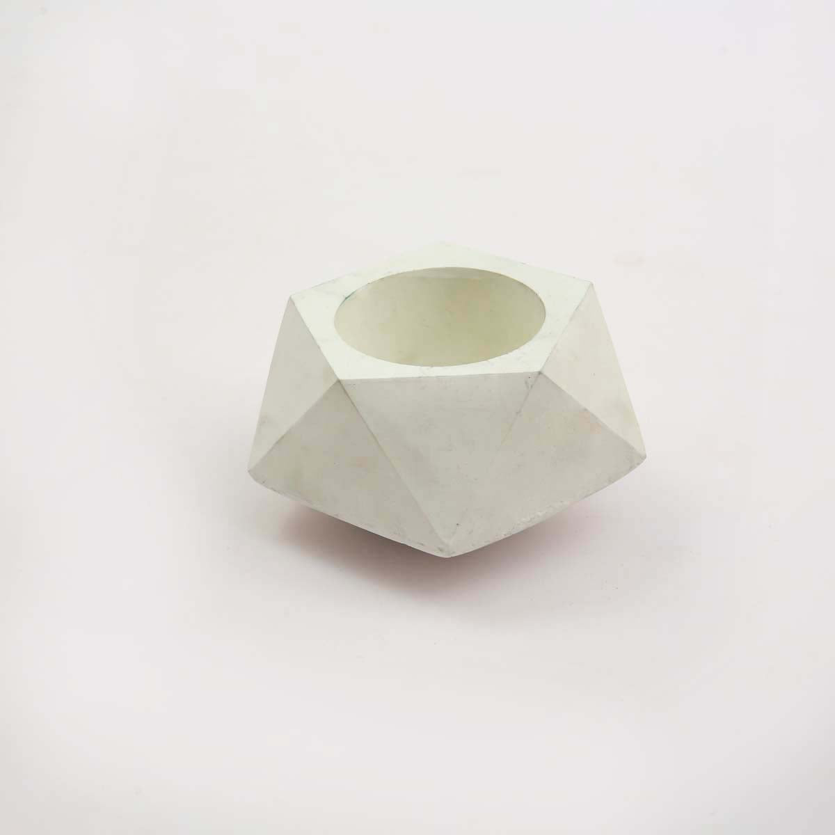 White Polygon Planter