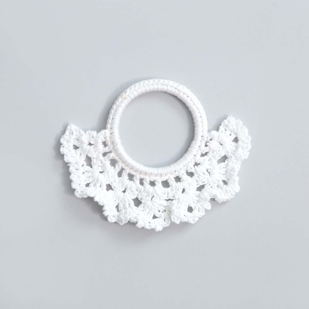 Ivory Crochet Napkin Ring Set