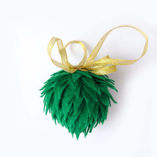 Grinch Green Felt Bauble