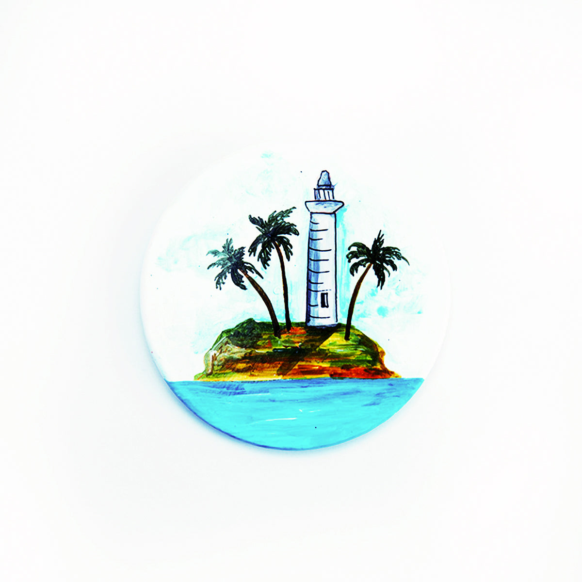 Galle Lighthouse Painted Fridge Magnet