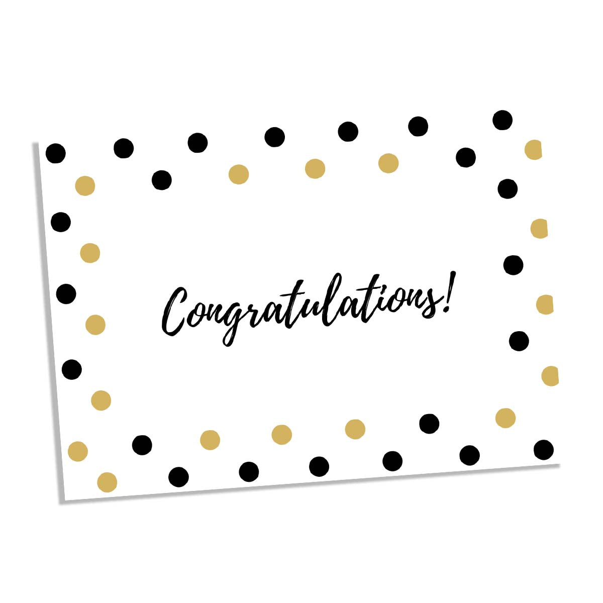 Congratulations Confetti Black Card