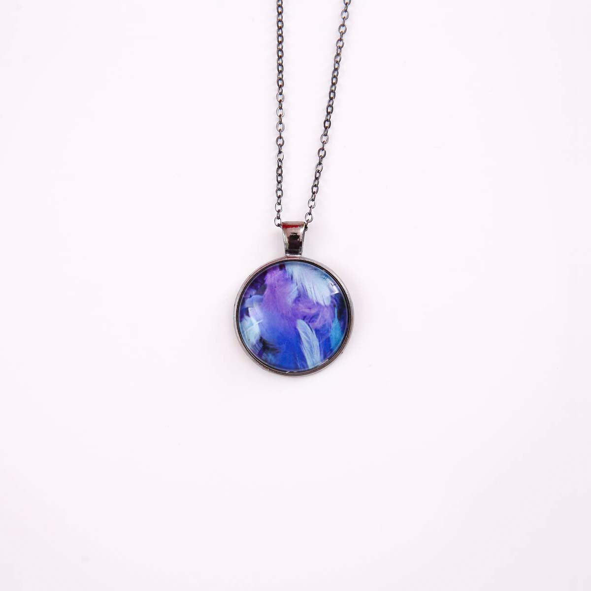 Blue Feather Necklace