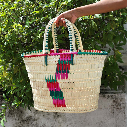 Zig Zag Palmyra Shopping Basket