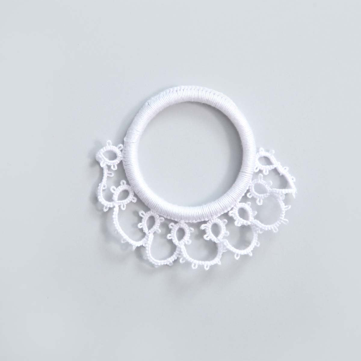 Crystal Tatted Napkin Ring Set