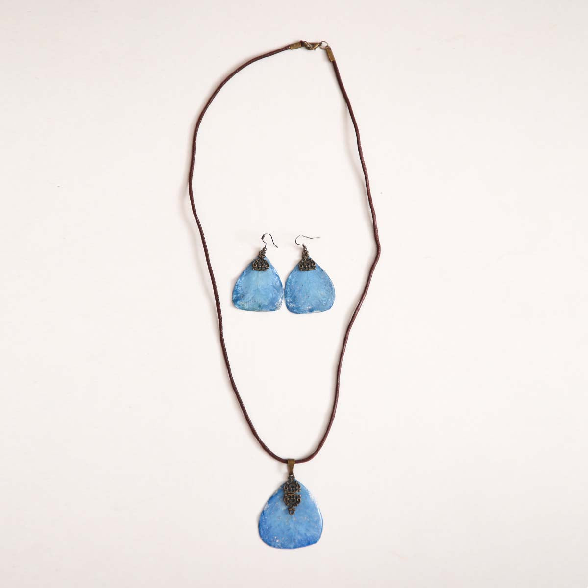 Waves Triangle Resin Jewellery Set