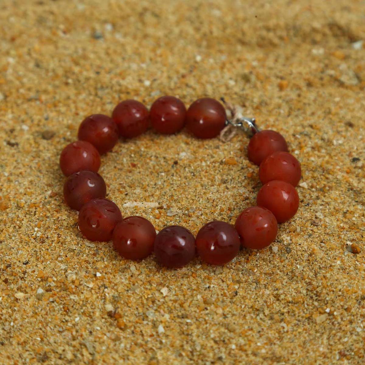 Stainless Steel Carnelian Bracelet