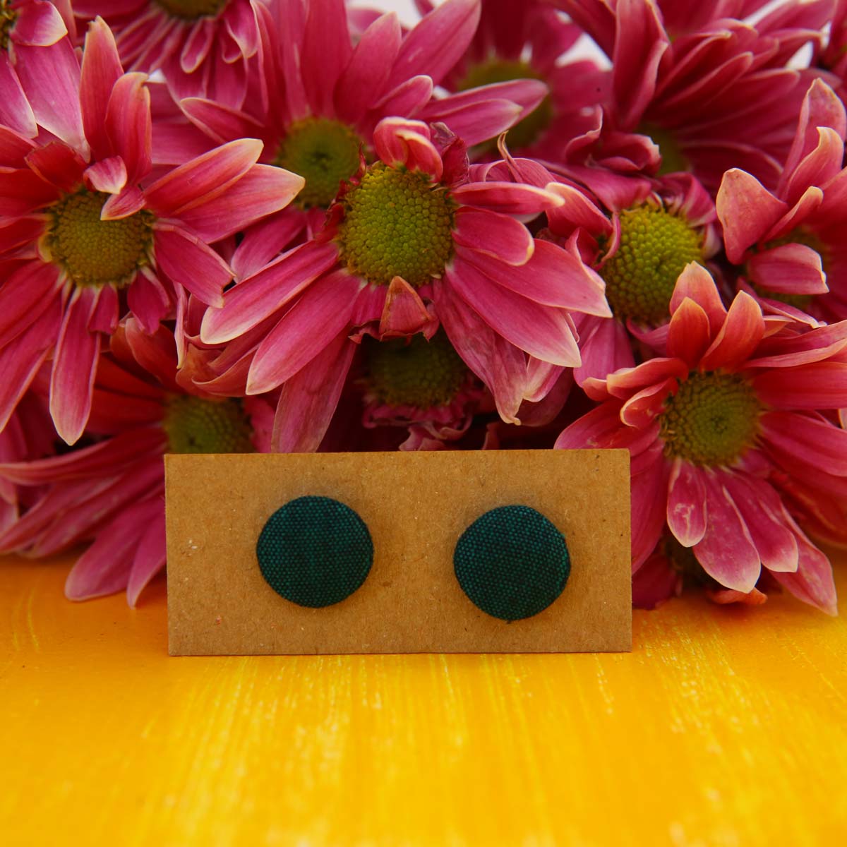 Emerald Handloom Stud Earrings