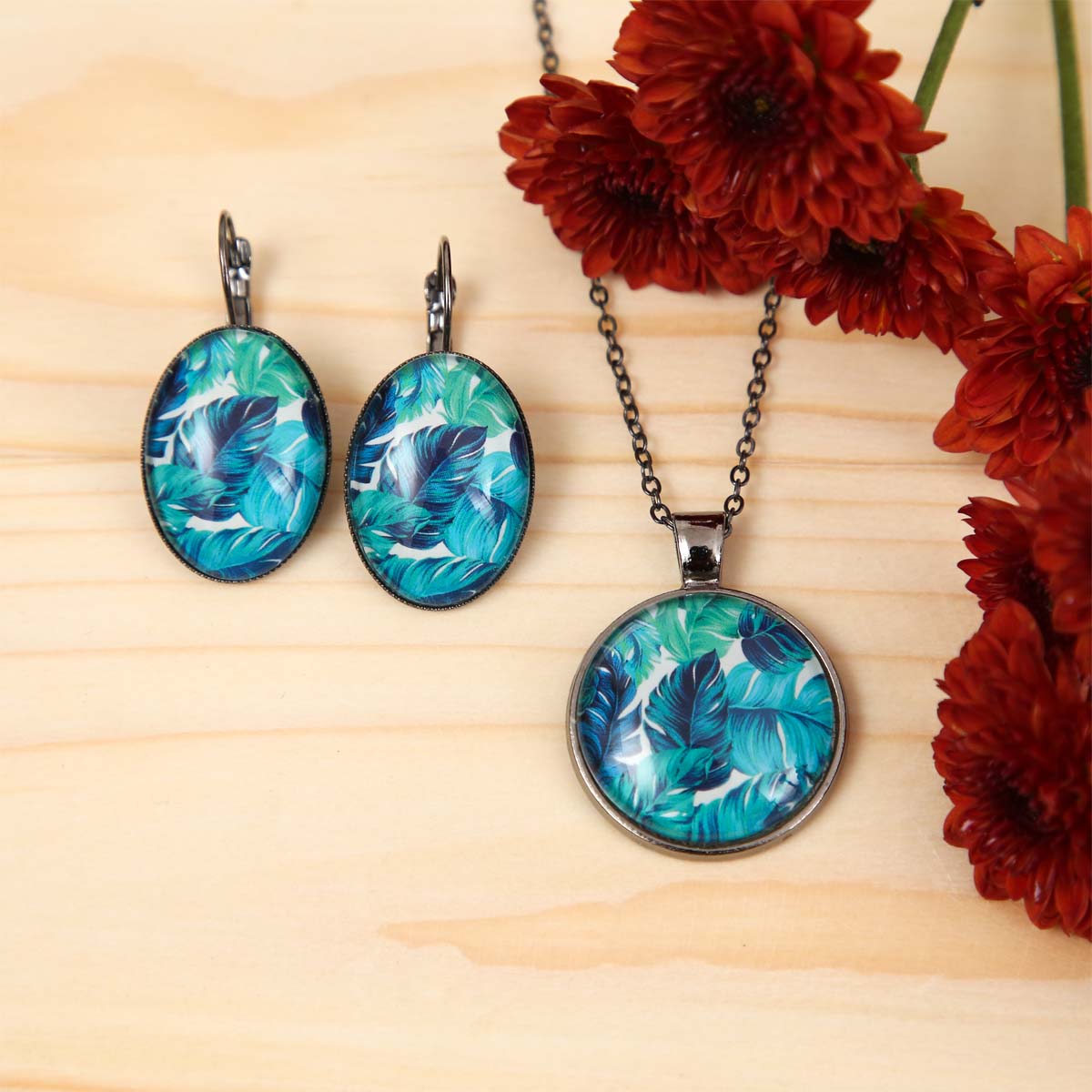 Feather Mosaic Jewellery Set