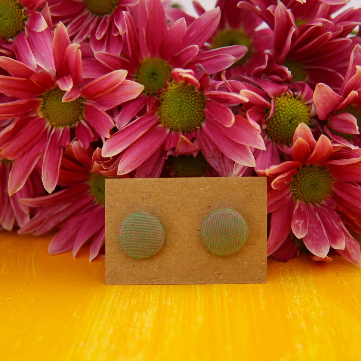 Sage Handloom Stud Earrings
