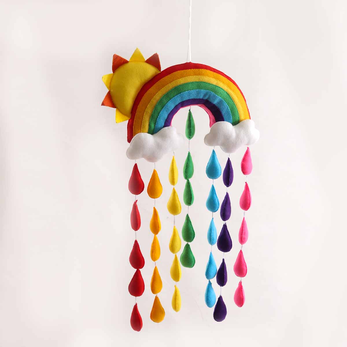 No Rain, No Rainbow Felt Mobile