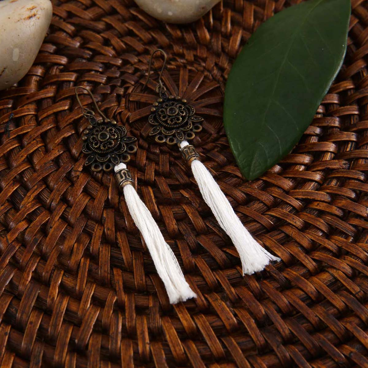 Floral Tassel Earrings