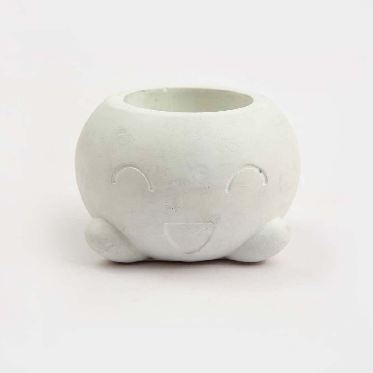 White Smiley Planter
