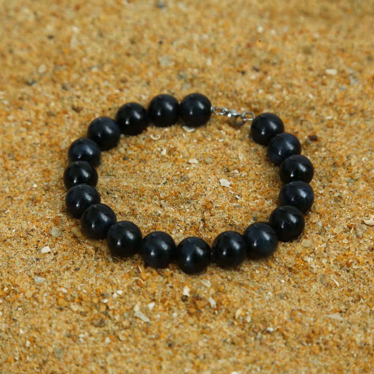 Stainless Steel Black Tiger's Eye Bracelet