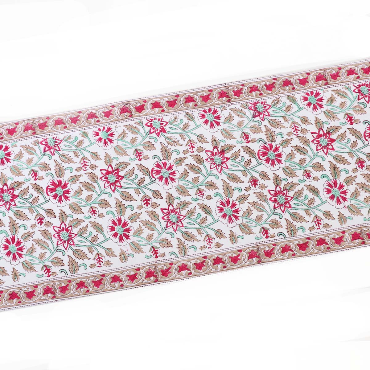 Bloom Block Printed Table Runner