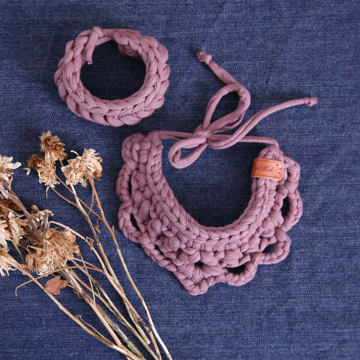 Mauve Necklace & Bracelet Set