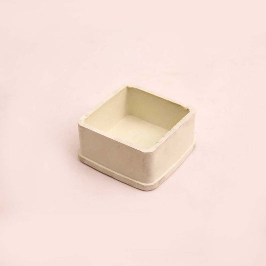 White Square Planter