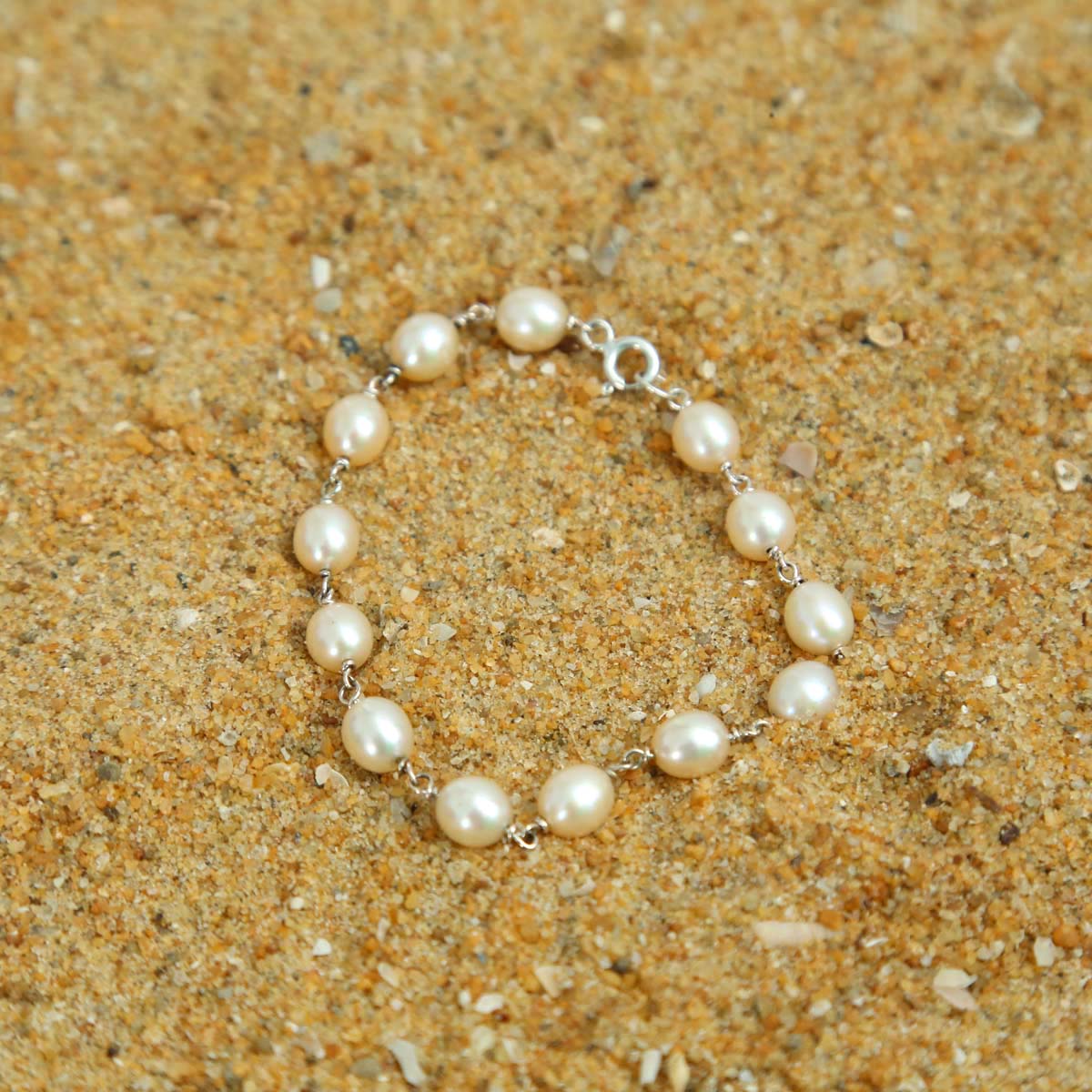 Silver Pearl Bracelet