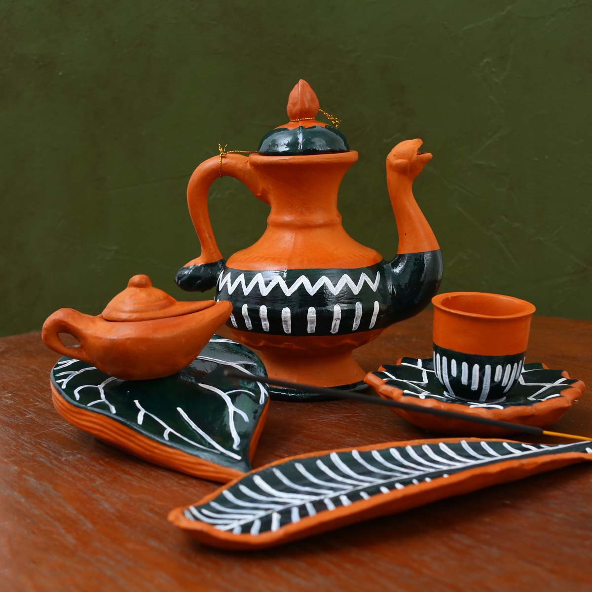 Clay Pooja Set