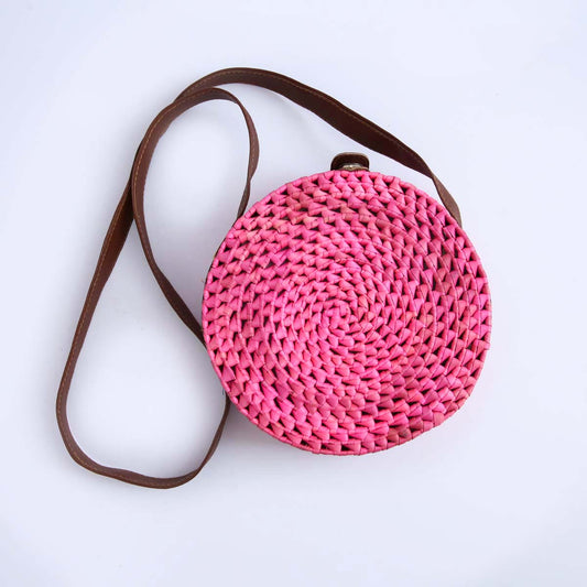 Magenta Palmyra Cross Body Bag