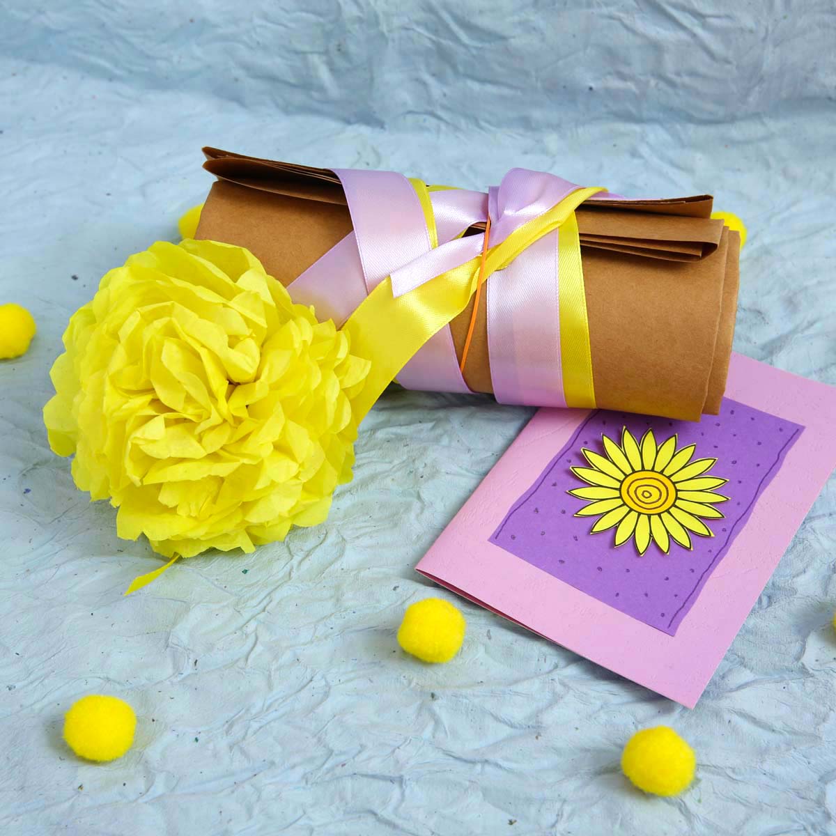 Lilac & Yellow Gift Wrap Set