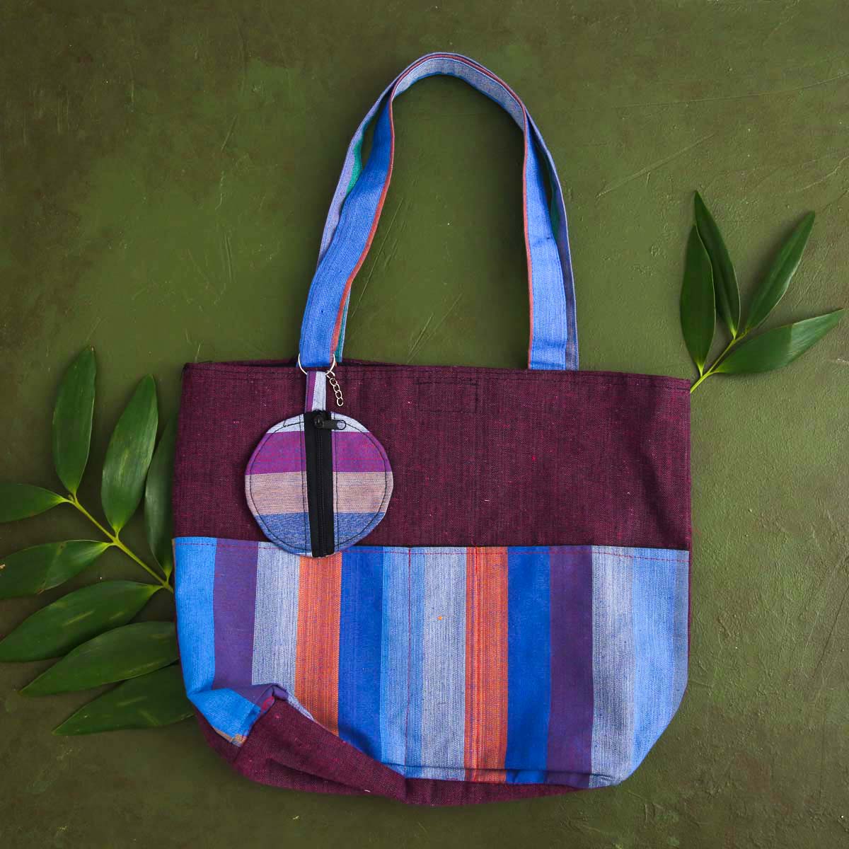 Lavender Tote With Earphone Pouch