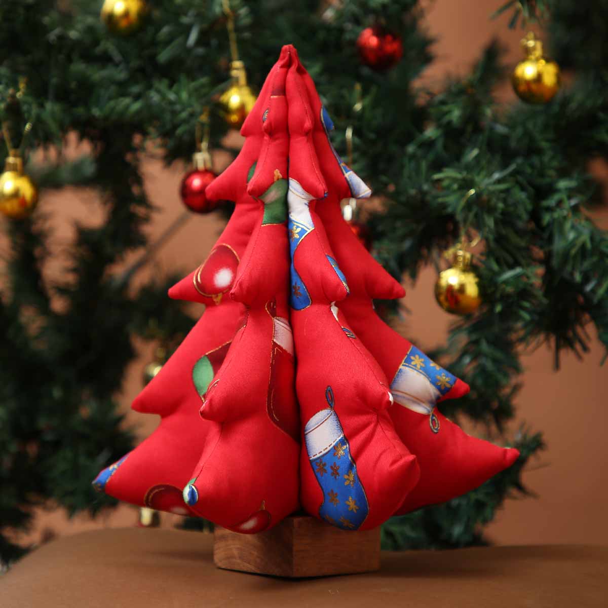 Cranberry Red Fabric Tree